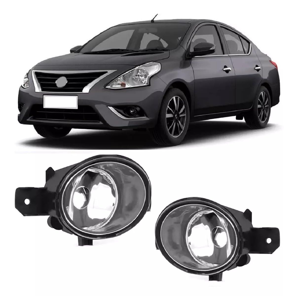 Par de Faróis de Milha Auxiliar para Nissan Versa (2011-2020) - Visibilidade e Segurança