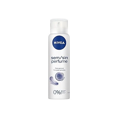 NIVEA Aerossol Sem Perfume 150ml – Proteção 48h para Pele Sensível