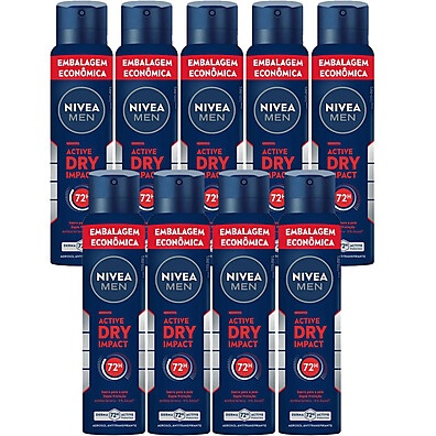 Nivea Dry Impact For Men – Kit com 9 Desodorantes 200ml
