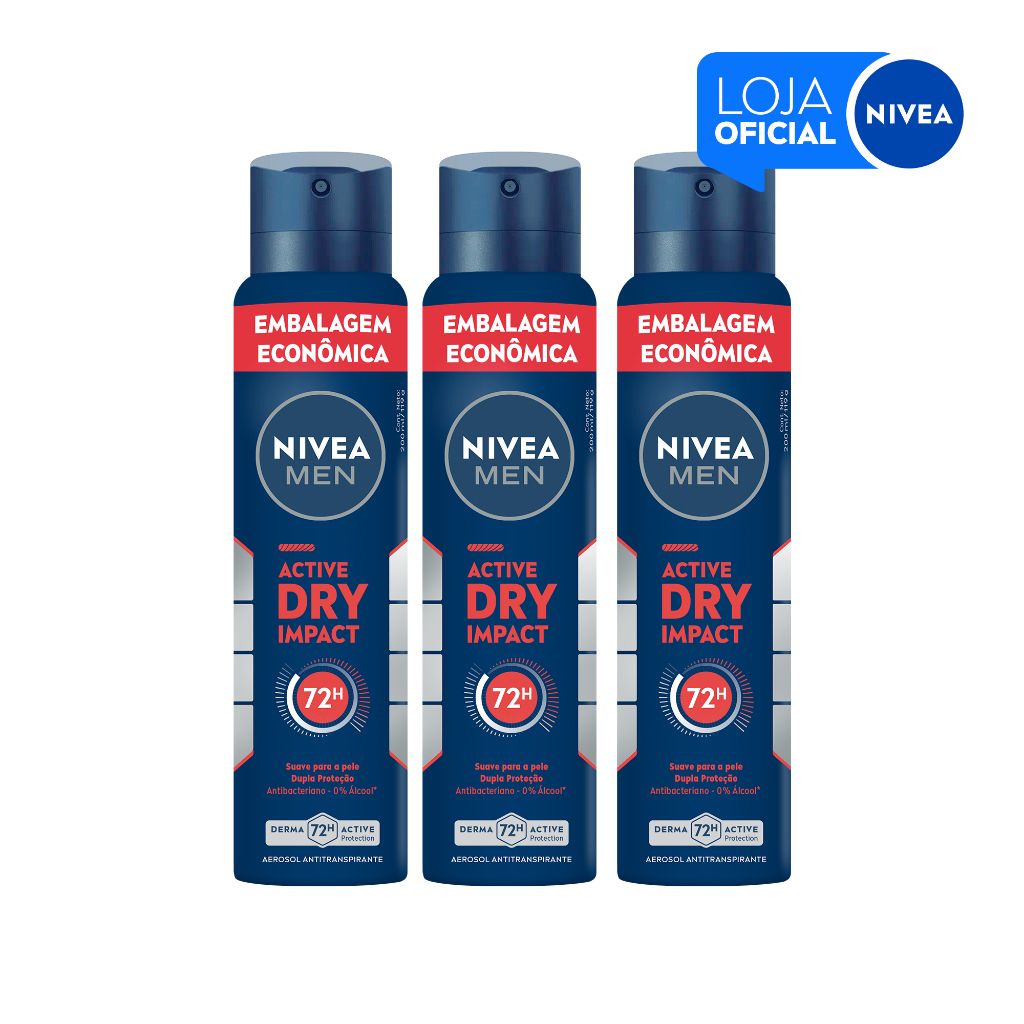 Nivea Men Dry Impact: 72h de Proteção Antissudor