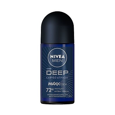 Nivea Men Roll-On Deep Carvão Ativado 50ml – Controle Total do Suor