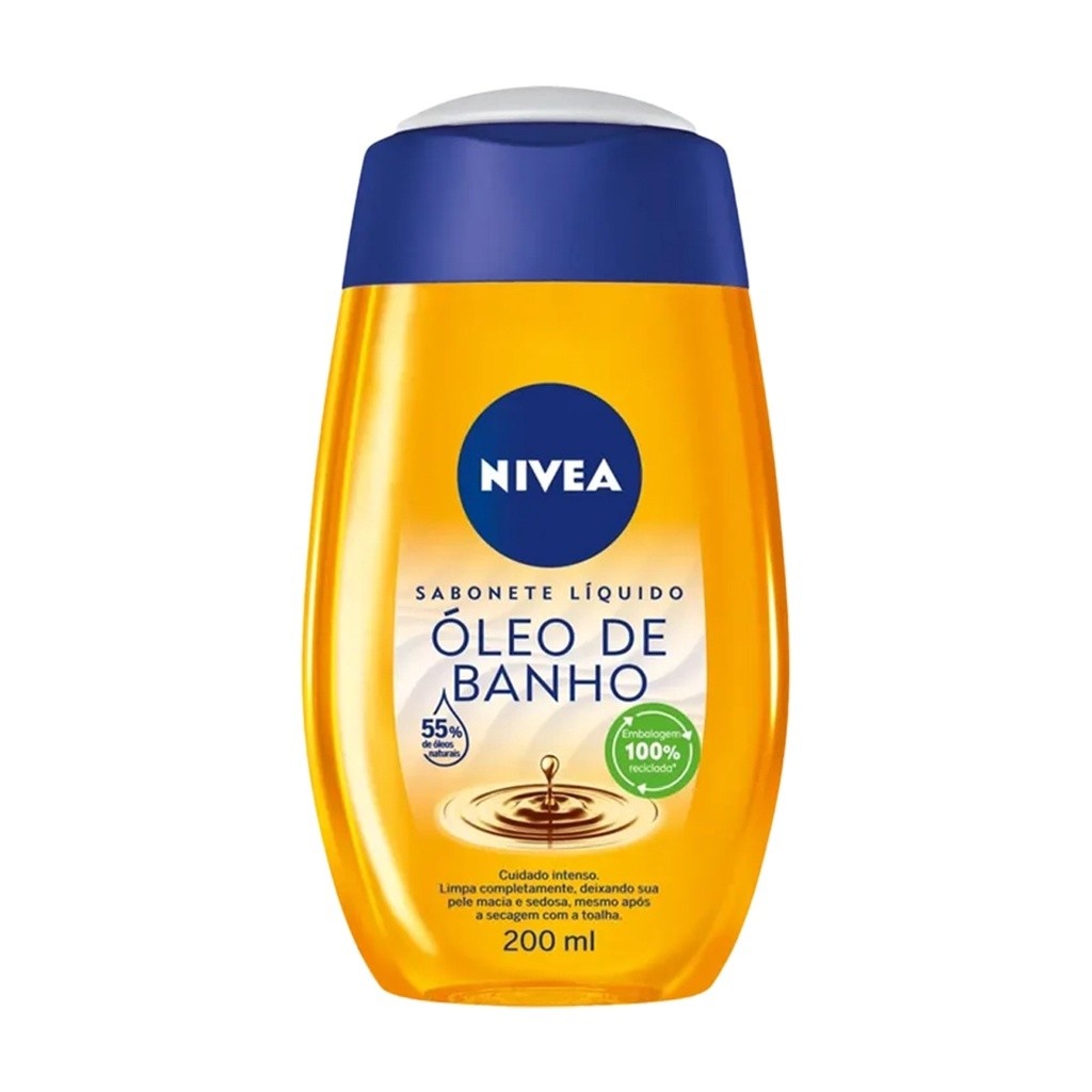 Nivea Óleo de Banho: Hidratação e Limpeza em 200ml