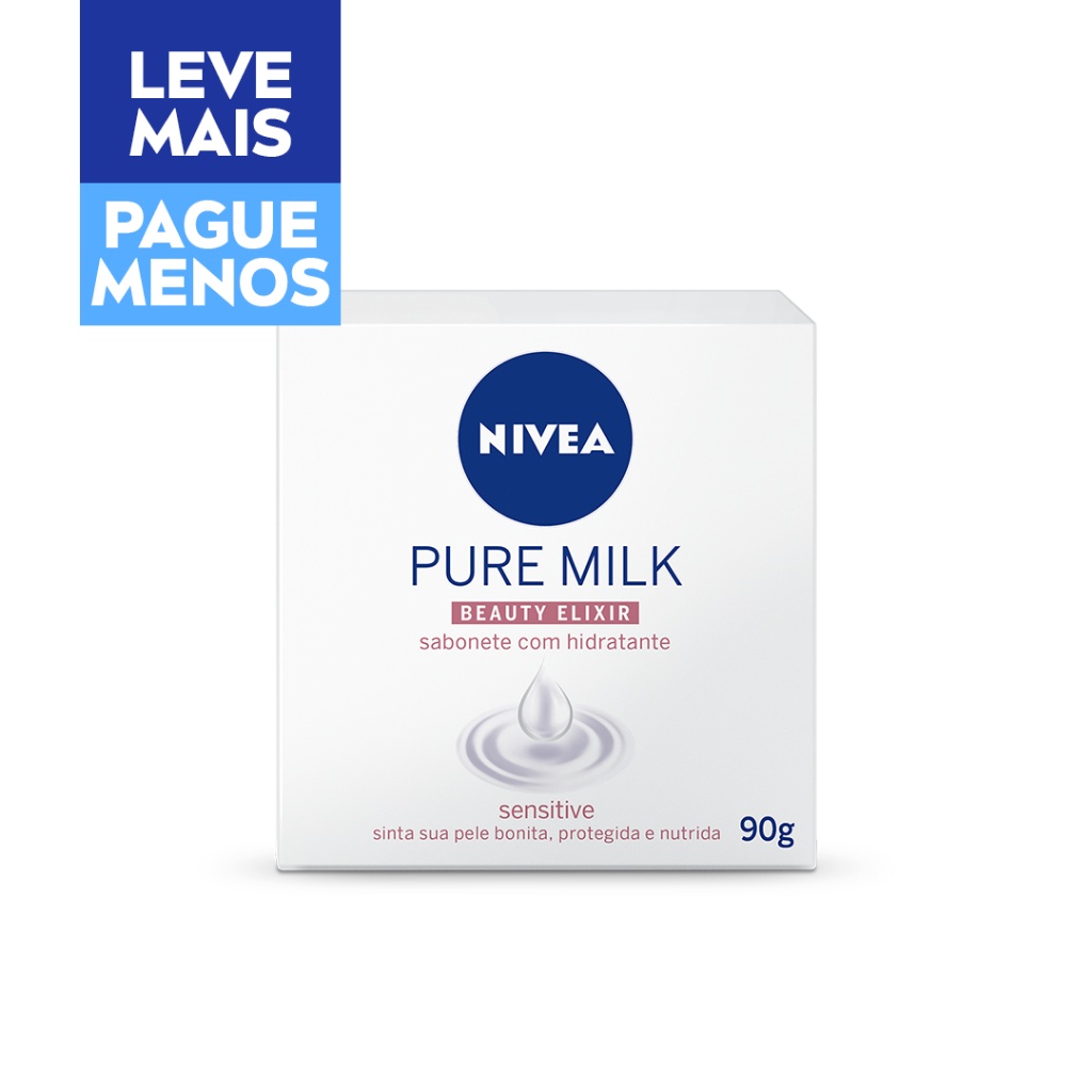 NIVEA Pure Milk Sensitive: Sabonete Hidratante para Pele Sensível
