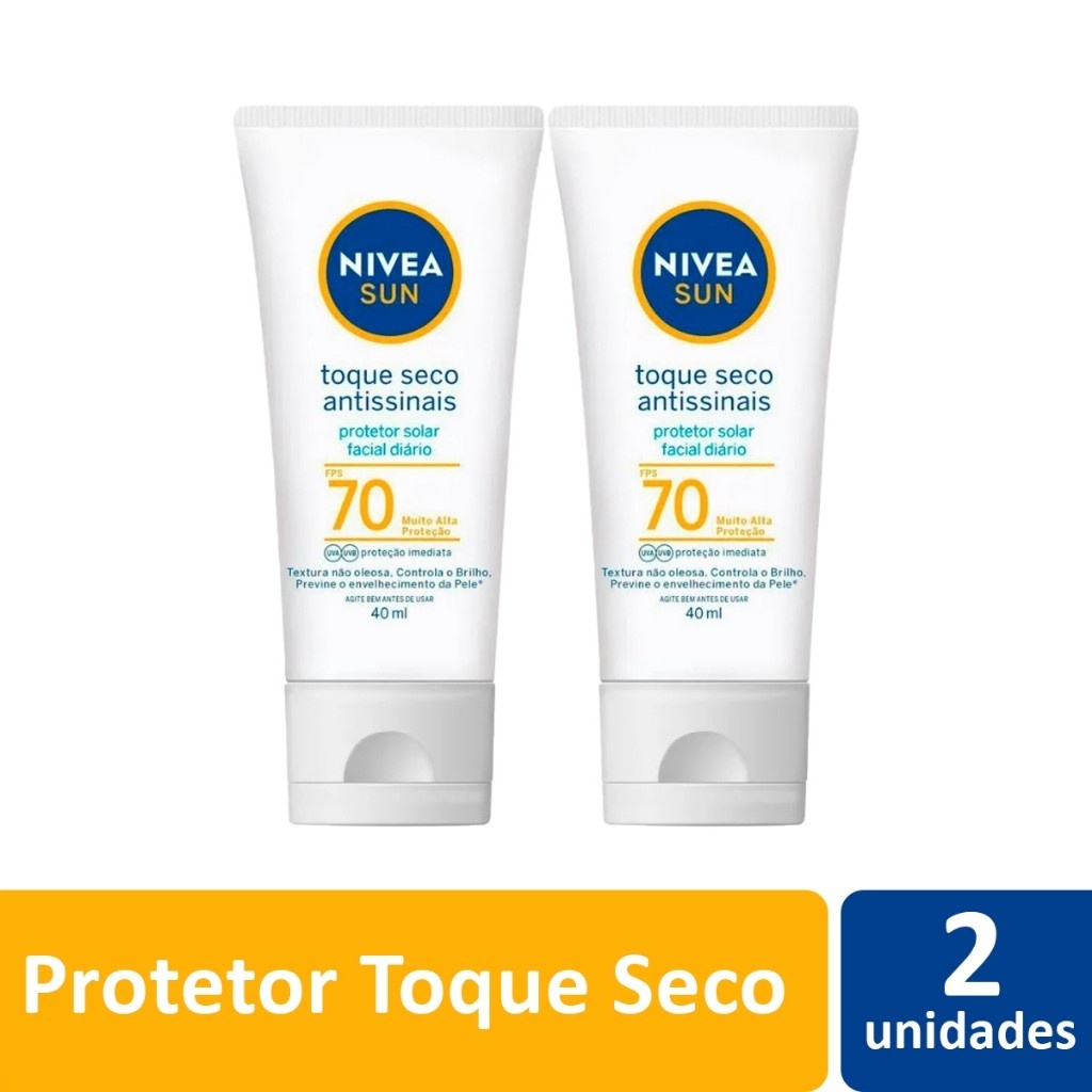 NIVEA SUN FPS70: Proteção Antissinais e Toque Seco