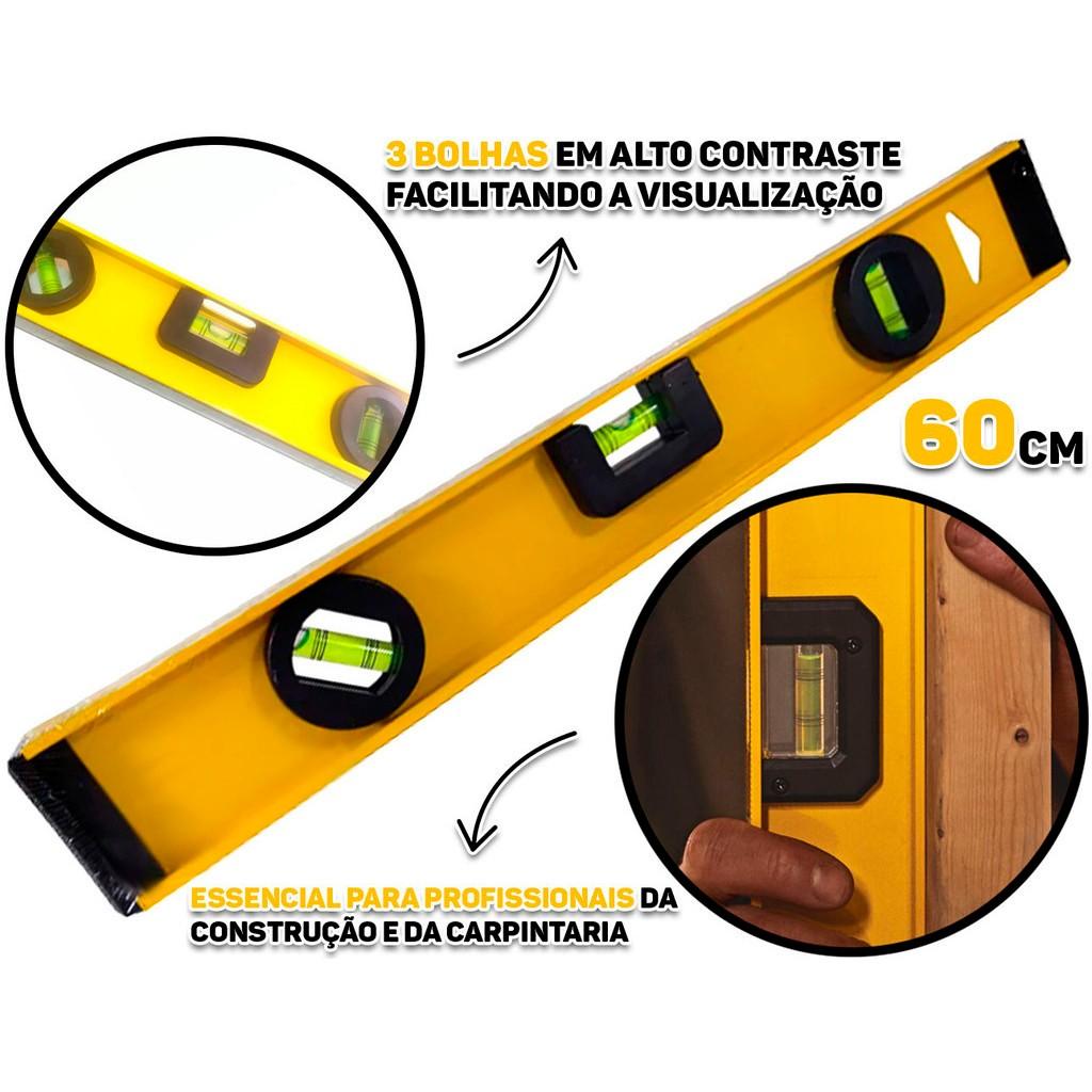 Nível Magnético Fertak 60cm: Precisão Profissional