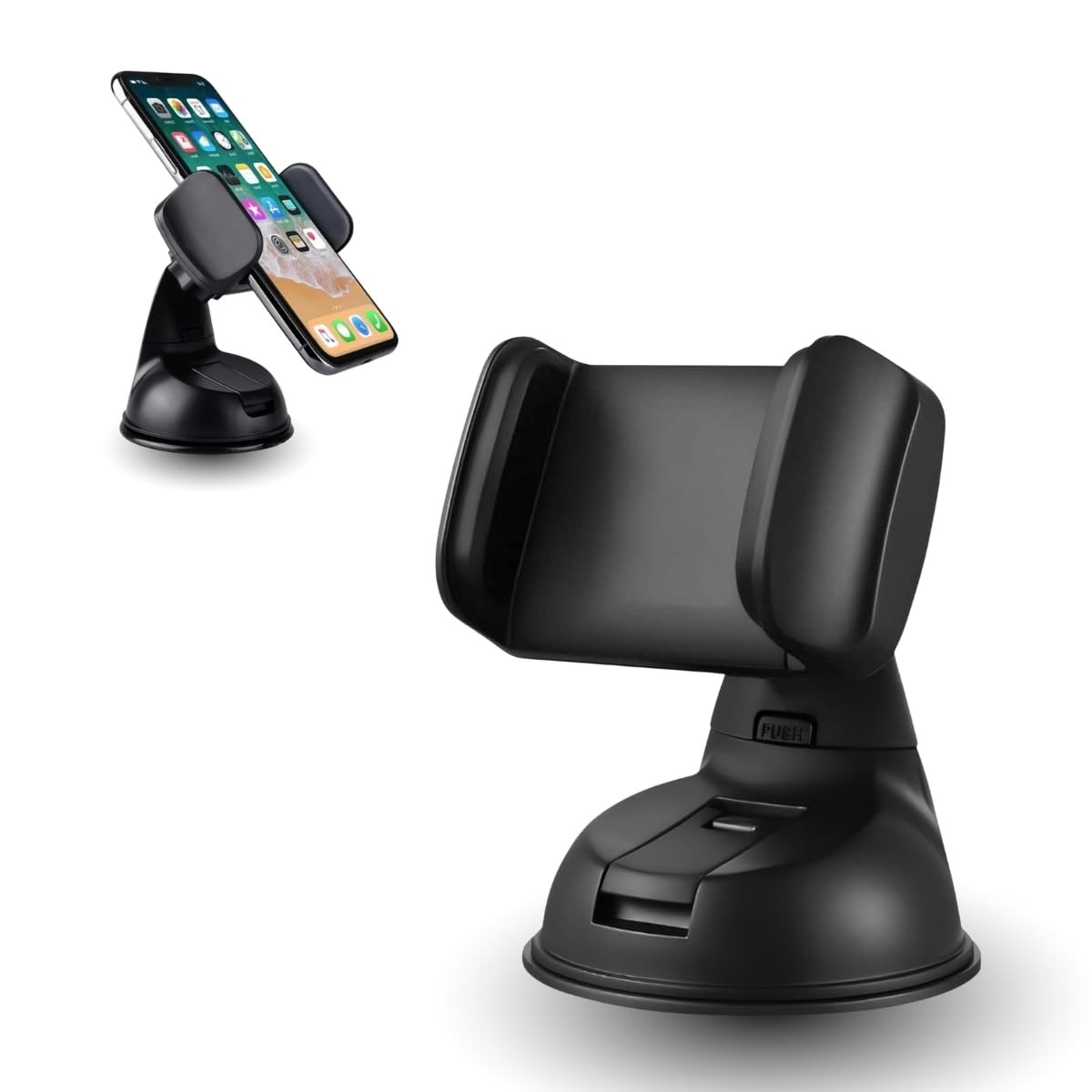 Suporte Veicular Premium Ezc®: Fixação Forte para Celular e GPS no Carro (Waze/Uber)
