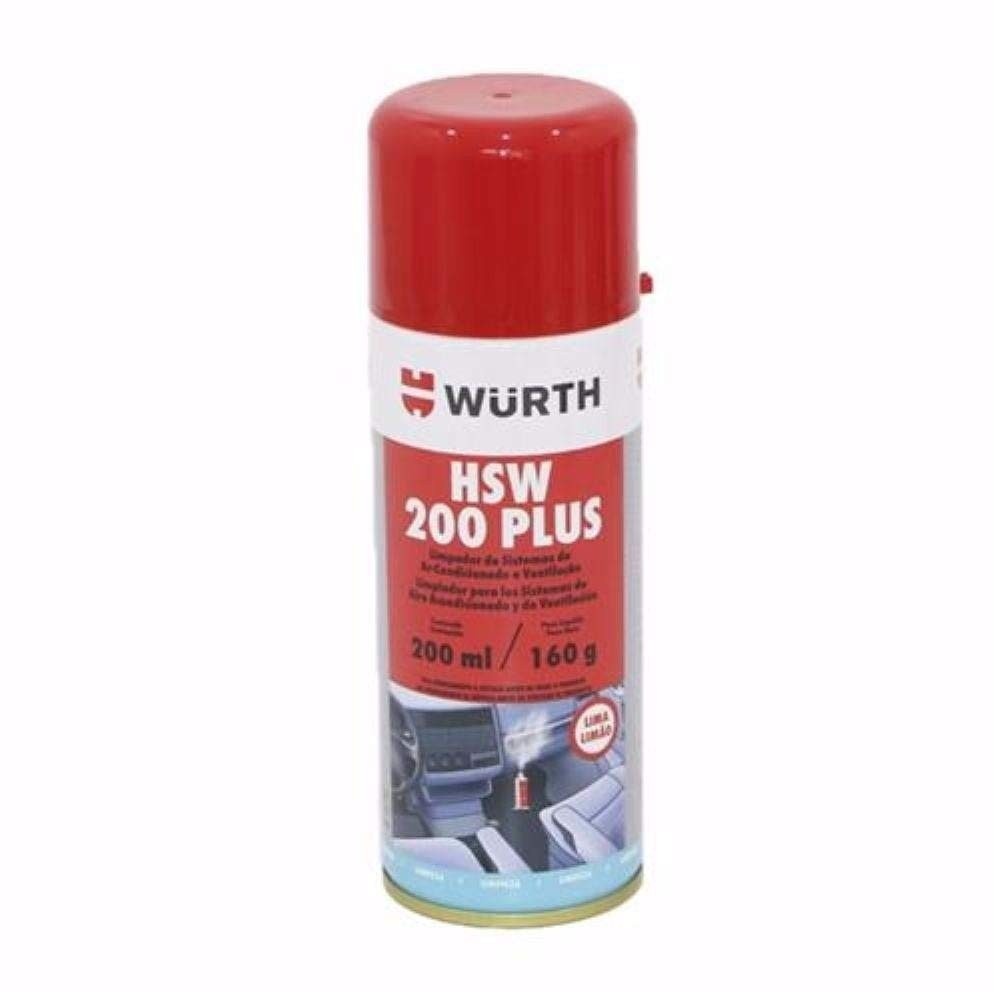 Higienizador Ar Condicionado Wurth HSW200 Plus Lima Limão 200ML: Ar Puro e Perfumado no Seu Carro!