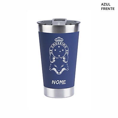 Copo Cruzeiro Raposão: Personalize com Seu Nome!