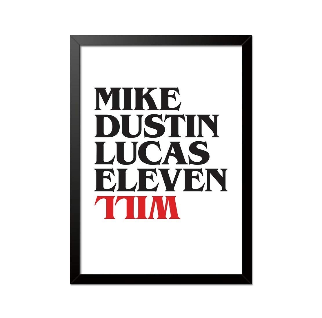 Quadro Poster Stranger Things Nomes 33x23cm - Decore Sua Casa com Estilo Nostálgico