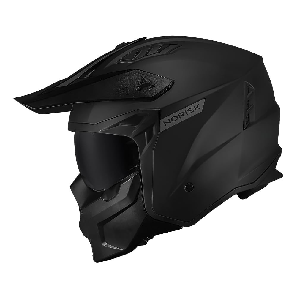 Capacete Norisk Darth II Monocolor Preto Fosco: Estilo e Segurança para Sua Pilotagem