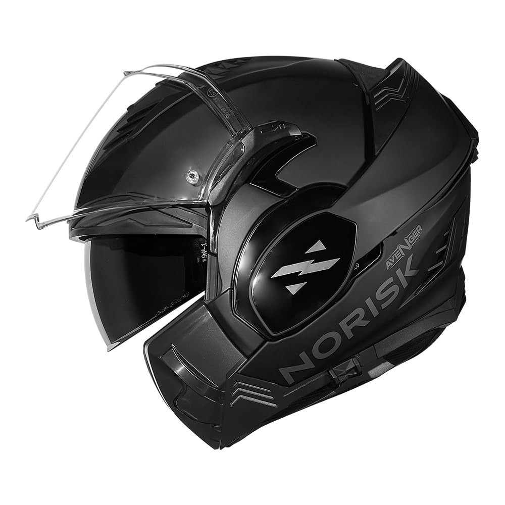 Capacete Norisk Avenger Monocolor Preto Fosco - Segurança e Estilo para Sua Pilotagem