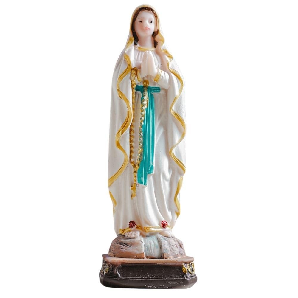 Imagem Nossa Senhora de Lourdes em Resina Importada - 12,5cm - Decoração e Fé