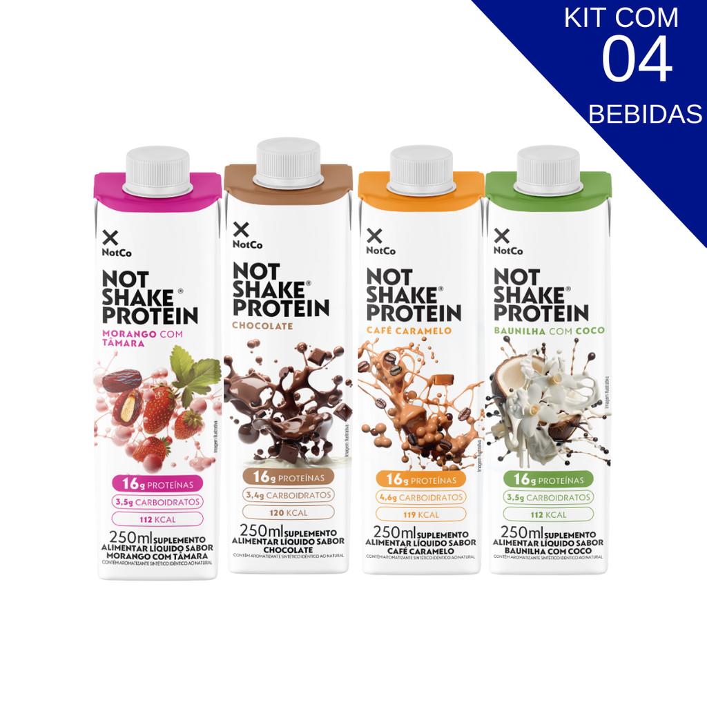 Notco Notshake: Kit com 4 Bebidas Proteicas de 16g de Proteína
