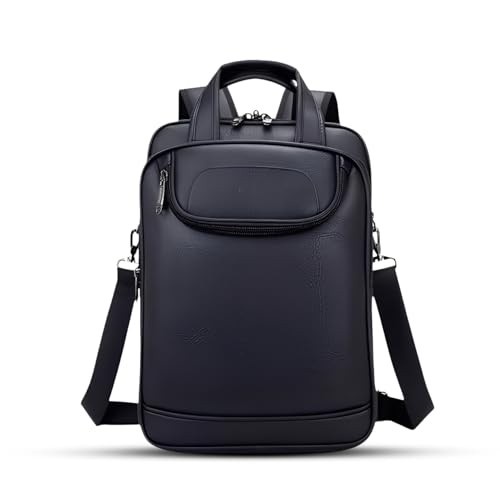 Mochila Couro Reforçada Executiva Grande Mochila para Notebook Trabalho Viagem Escola com Cabo de Aço Impermeável