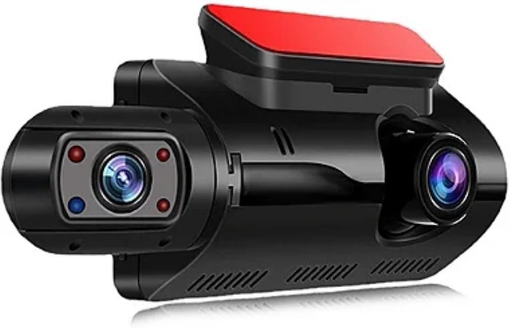 Câmera de Carro Dupla 1080p HD com Tela de 3" e Visão Noturna - Segurança Veicular Completa