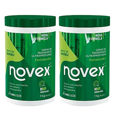 Novex Broto de Bambu: Kit 2x1kg para Cabelos Fortes