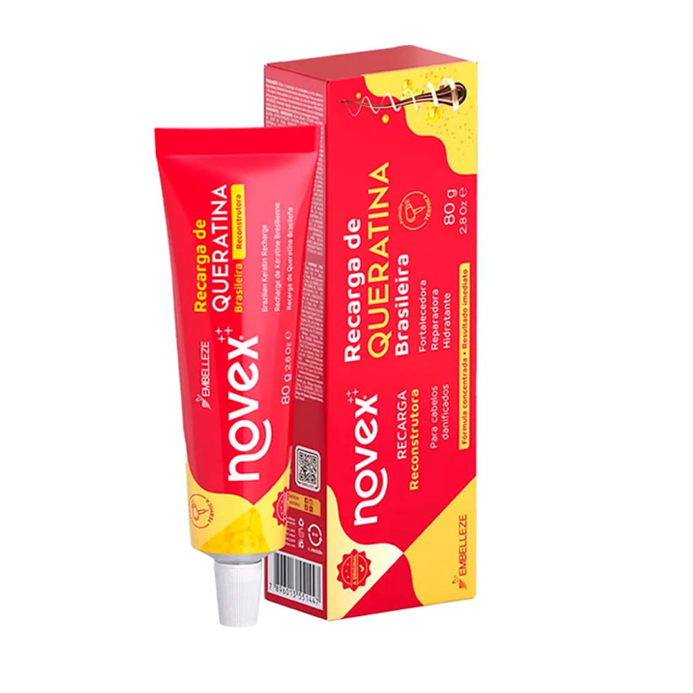 Novex Recarga de Queratina: Kit 4 Máscaras 80g