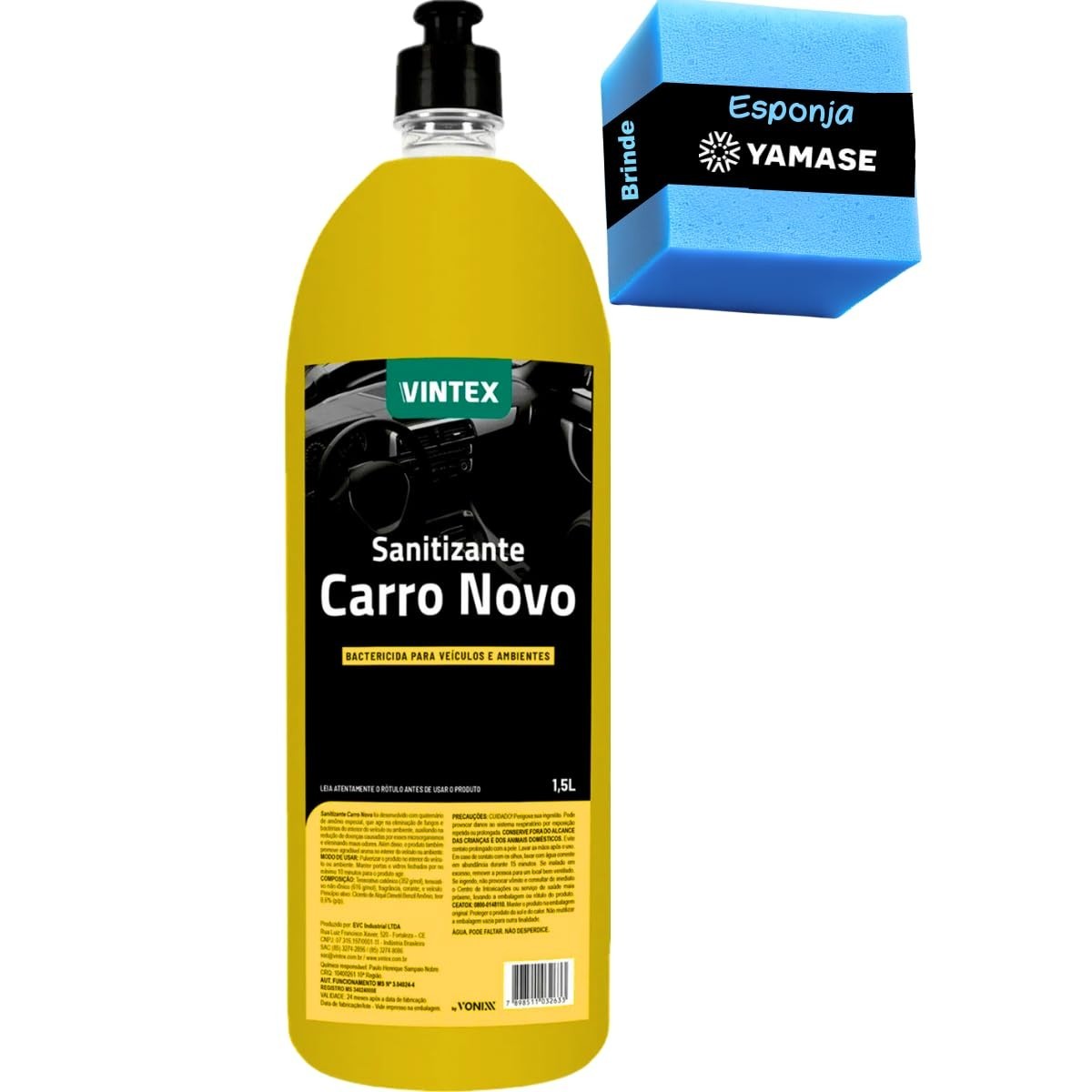 Aromatizante Vonixx Carro Novo 1,5L: Cheirinho Impecável e Sanitizado