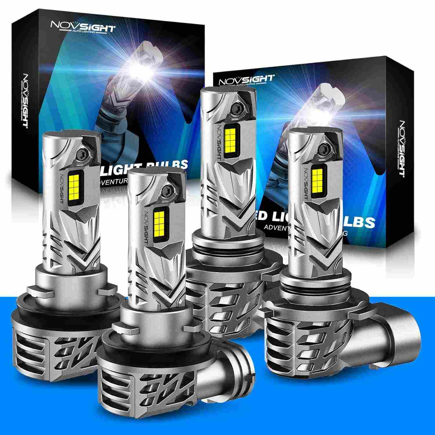 Lâmpadas de Neblina NOVSIGHT 48000LM: Iluminação Potente e Segura (Kit 4 Unidades)