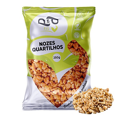 Nozes Pedaços Quartilhos 250g - P&P: Saúde e Sabor em Cada Mordida