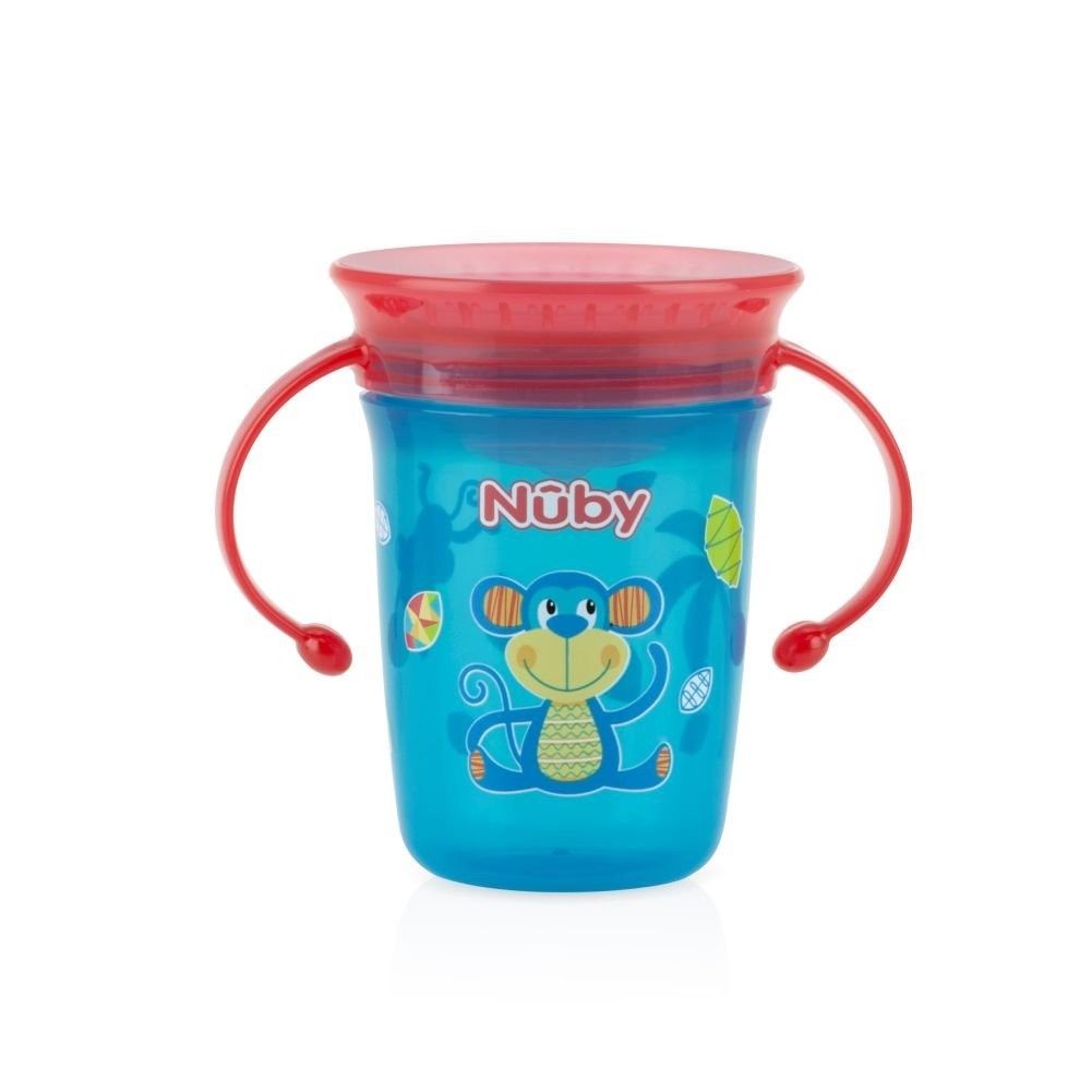 Nûby Copo 360° com Alça Azul - Transição Perfeita da Mamadeira para o Copo