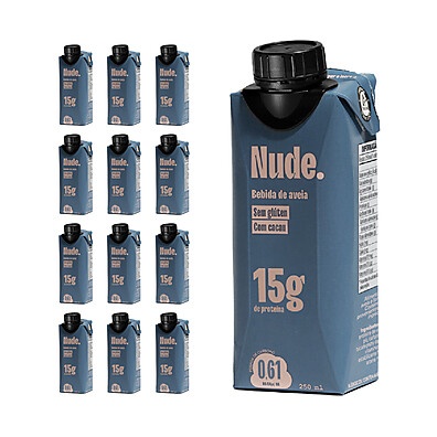 Nude Cacau Proteico: Kit 12x 250ml