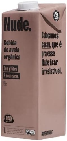 Kit 2X: Leite Vegetal de Aveia Orgânico Sabor Cacau Nude 1L