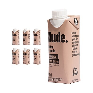 Nude To-Go Cacau: 6x Aveia 250ml 🌱