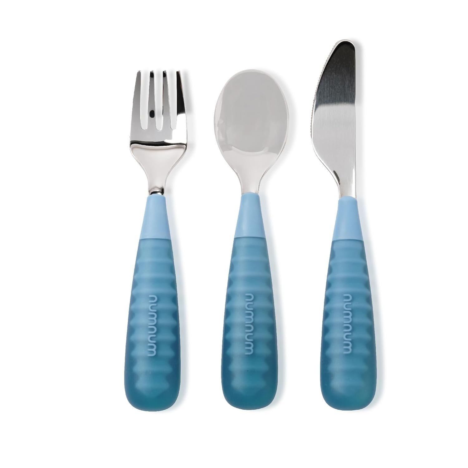 Conjunto de Utensílios Infantil NumNum 4ª Fase - Talheres Seguros e Ergonômicos para Crianças a Partir de 2 Anos