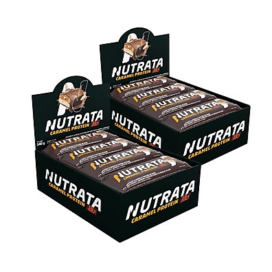 Nutrata Caramel: Kit 2 Displays c/ 12 Barras Proteicas