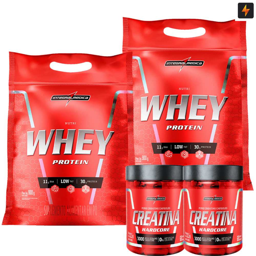 Nutri Whey + Creatina: Kit Massa e Força!