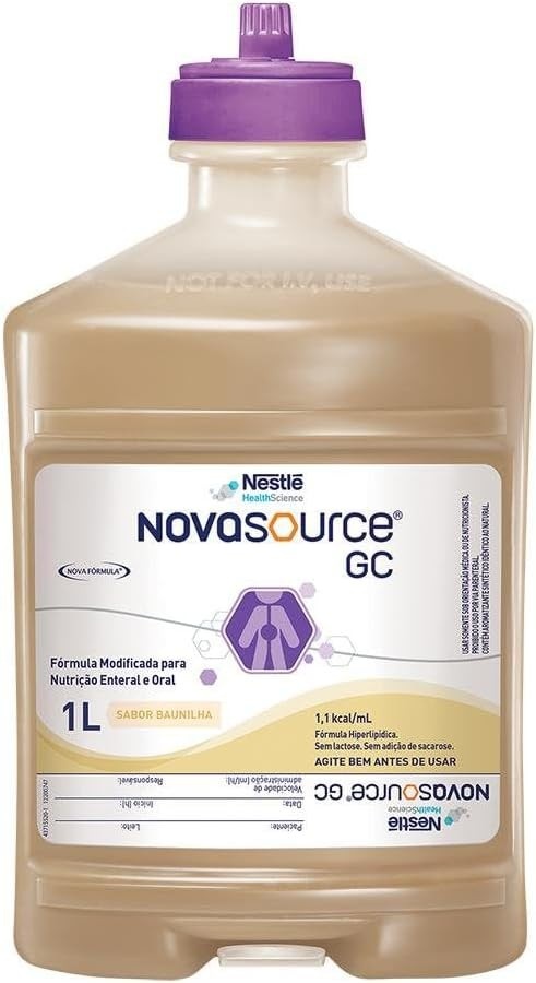 Nutrição Enteral e Oral Novasource GC Sistema Fechado Baunilha 1l
