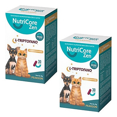 NutriCore Zen Mini 250mg: Suplemento para Ansiedade e Sono em Pets