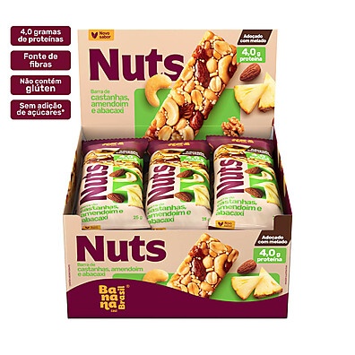 Nuts de Castanha, Amendoim e Abacaxi: Energia Natural!