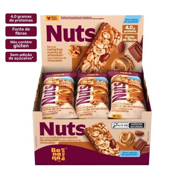 Nuts Deliciosas: Barra de Castanhas com Chocolate!