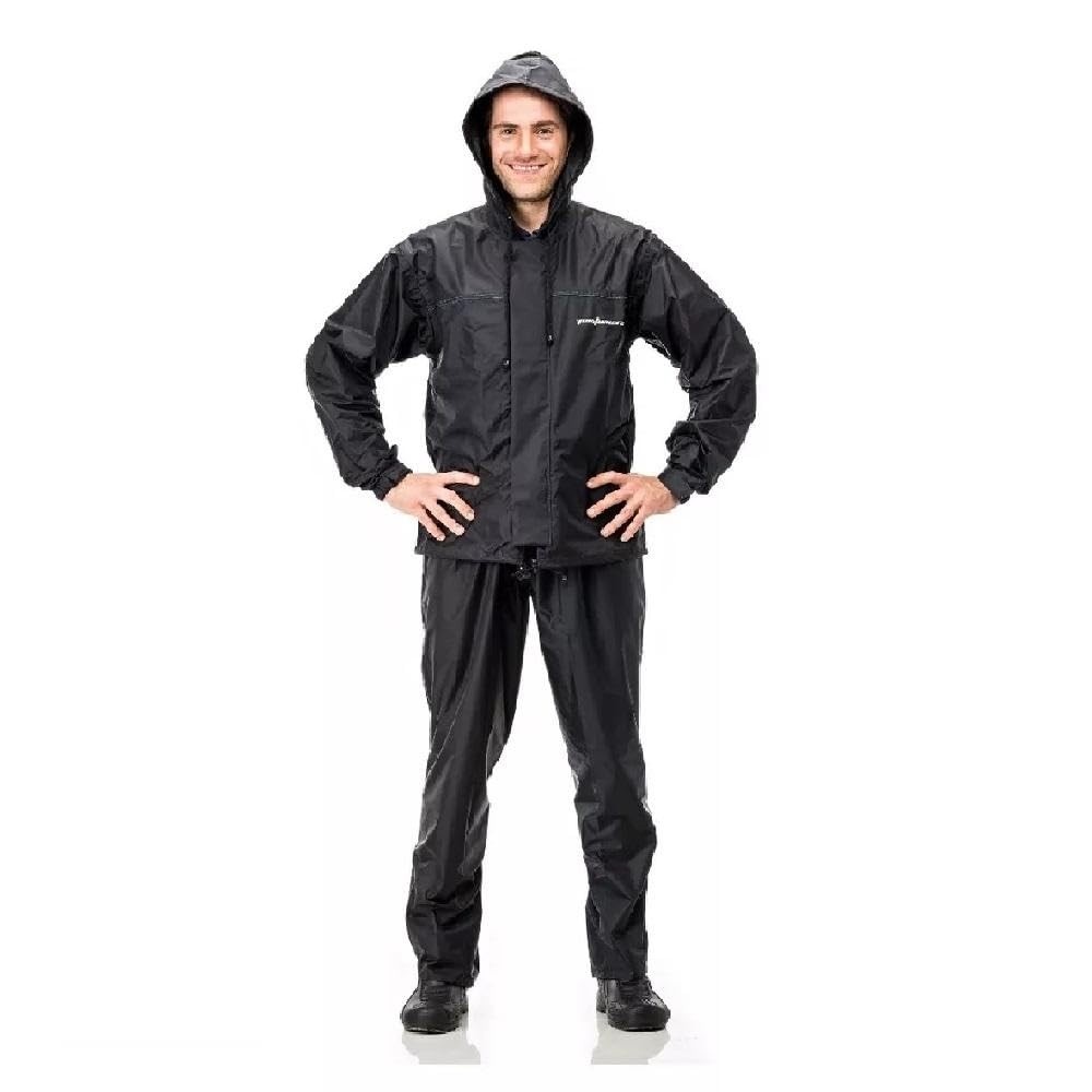 Conjunto Impermeável Pantaneiro Nylon Preto EXG: Proteção Total Contra Chuva e Vento