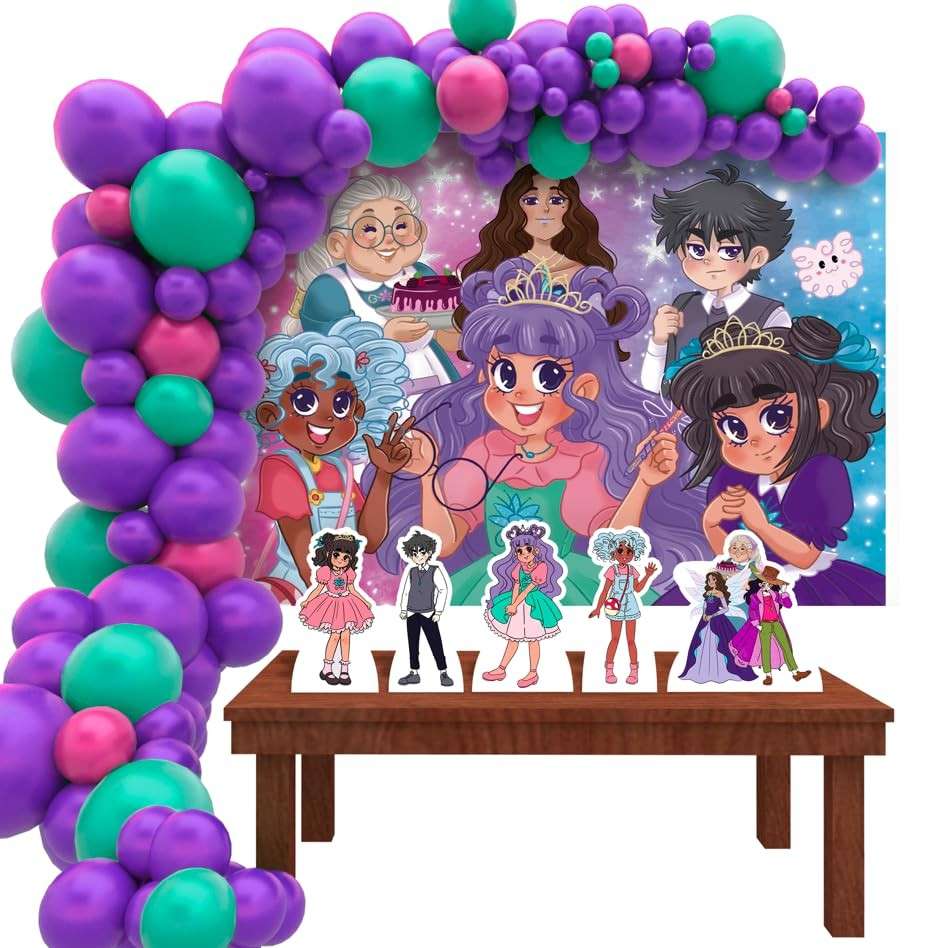 Kit Decoração Temático Festa Infantil O Diário de Uma Princesa Desastrada - Painel + Displays Personalizados