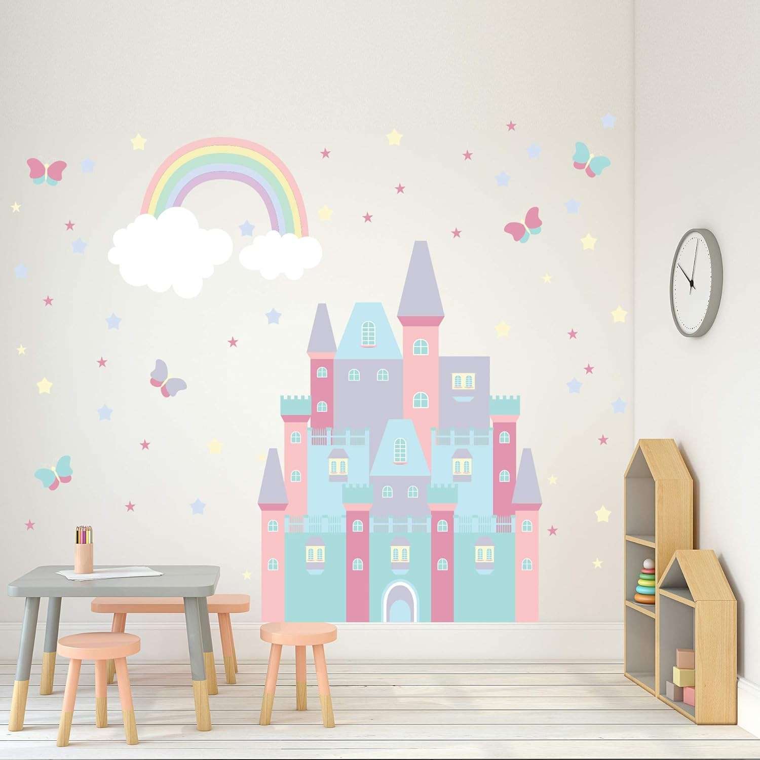 Adesivo de Parede Infantil Castelo Encantado - Decore o Quarto com Magia!