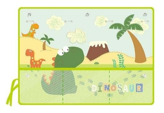 Cortina Solar UV Ajustável para Carro Infantil - Proteção e Conforto para o Verão (Verde Dino)