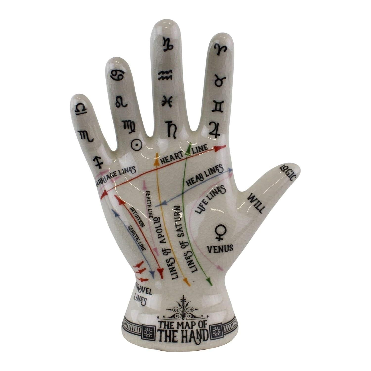 Mapa da Mão em Porcelana com Efeito Craquelê - Oak Tree Temerity Jones