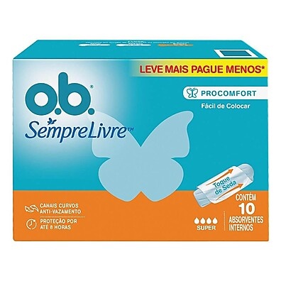 OB Absorvente Interno Super – 10 Unidades de Proteção Total