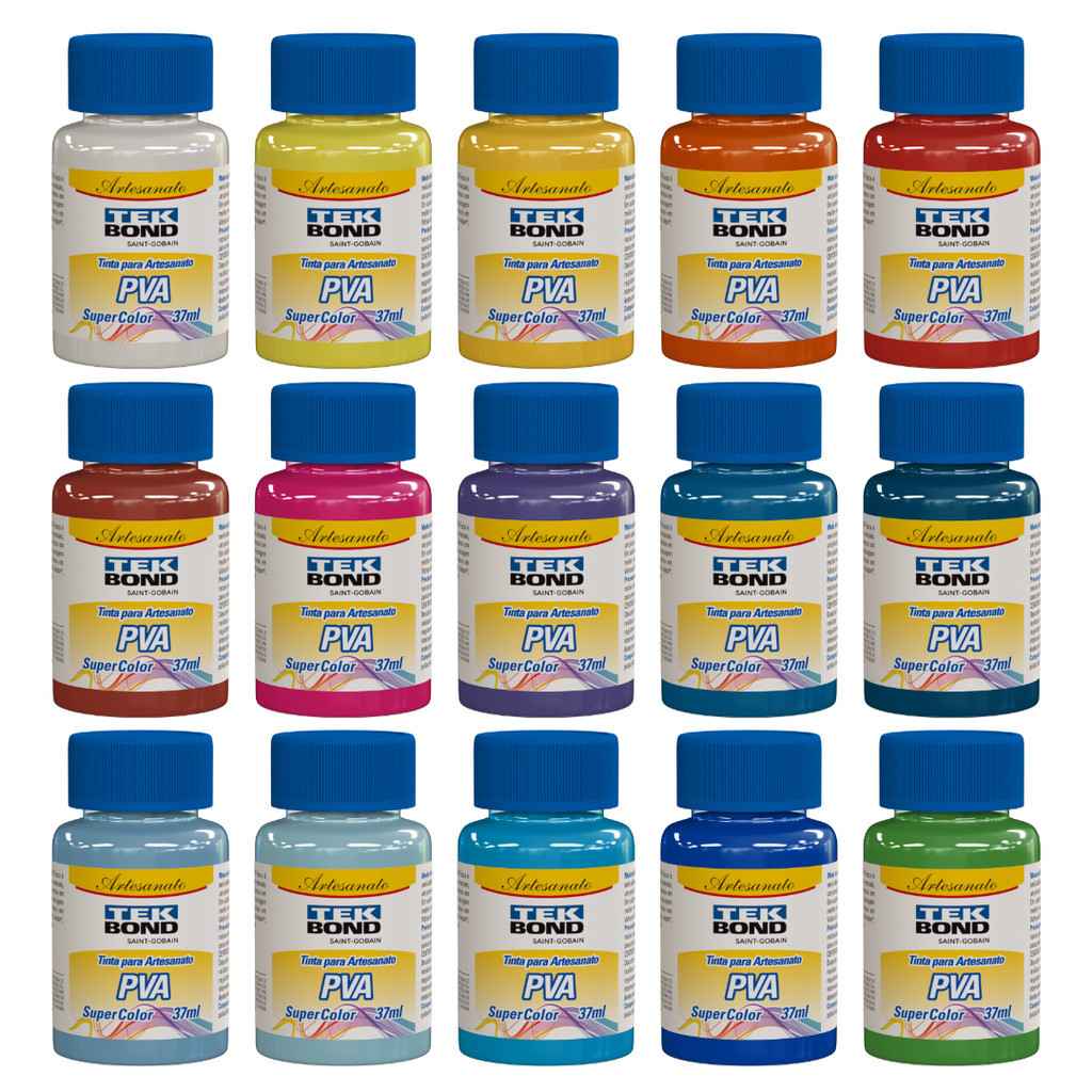 10x Tintas PVA Fosca para Artesanato 37ml – Escolha as Cores e Crie Obras-primas!