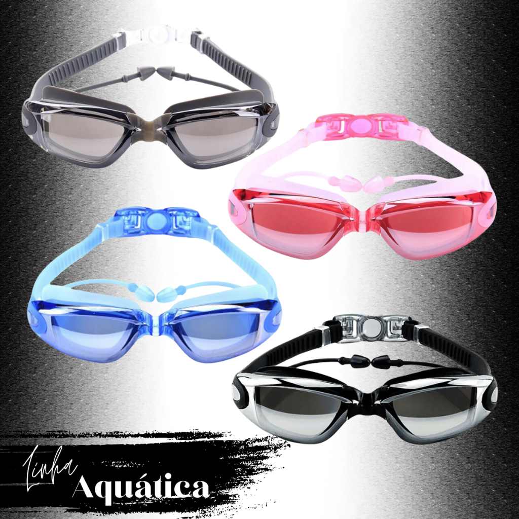 Óculos de Natação Poolsy UV com Alça Ajustável – Proteção Ideal