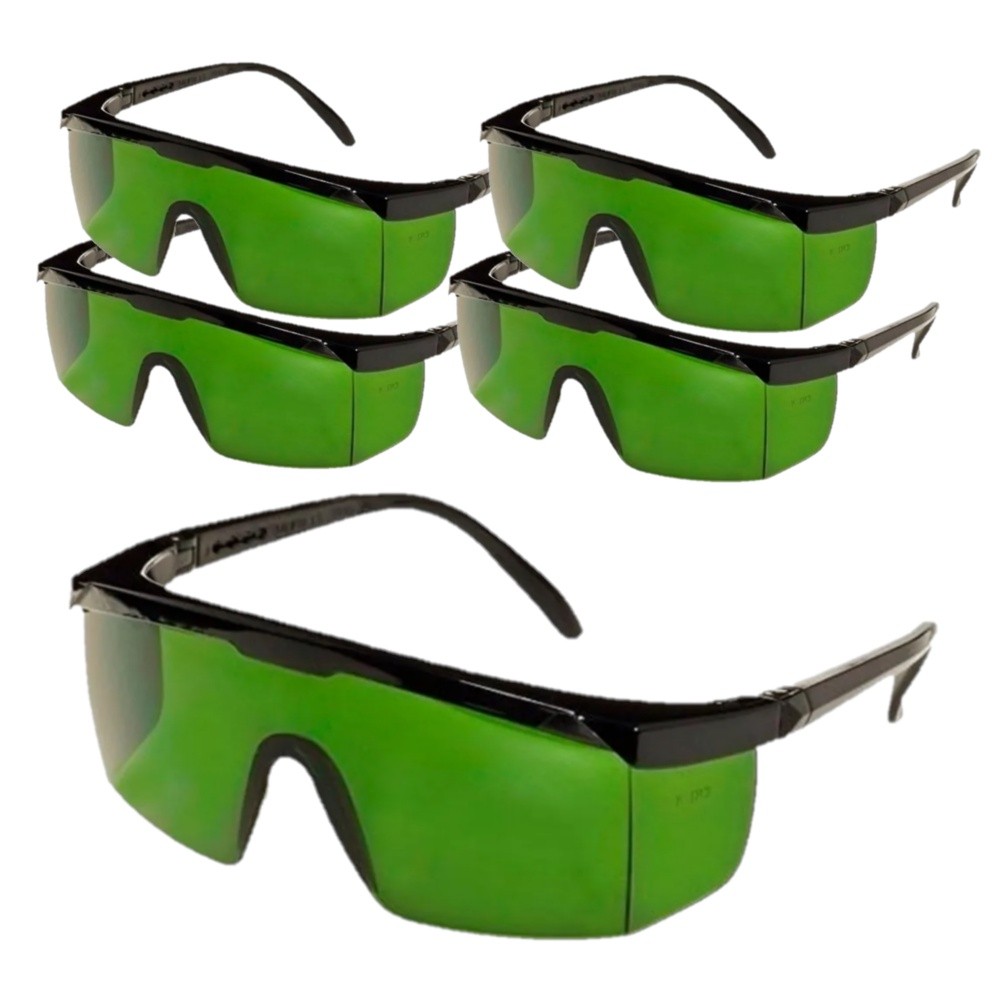 Óculos de Proteção Laser: Kit 5 Ajustáveis com UV