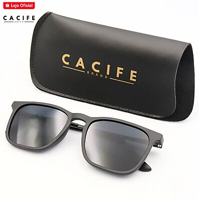 Óculos de Sol Quadrado Preto Fosco UV400 – Estilo Premium