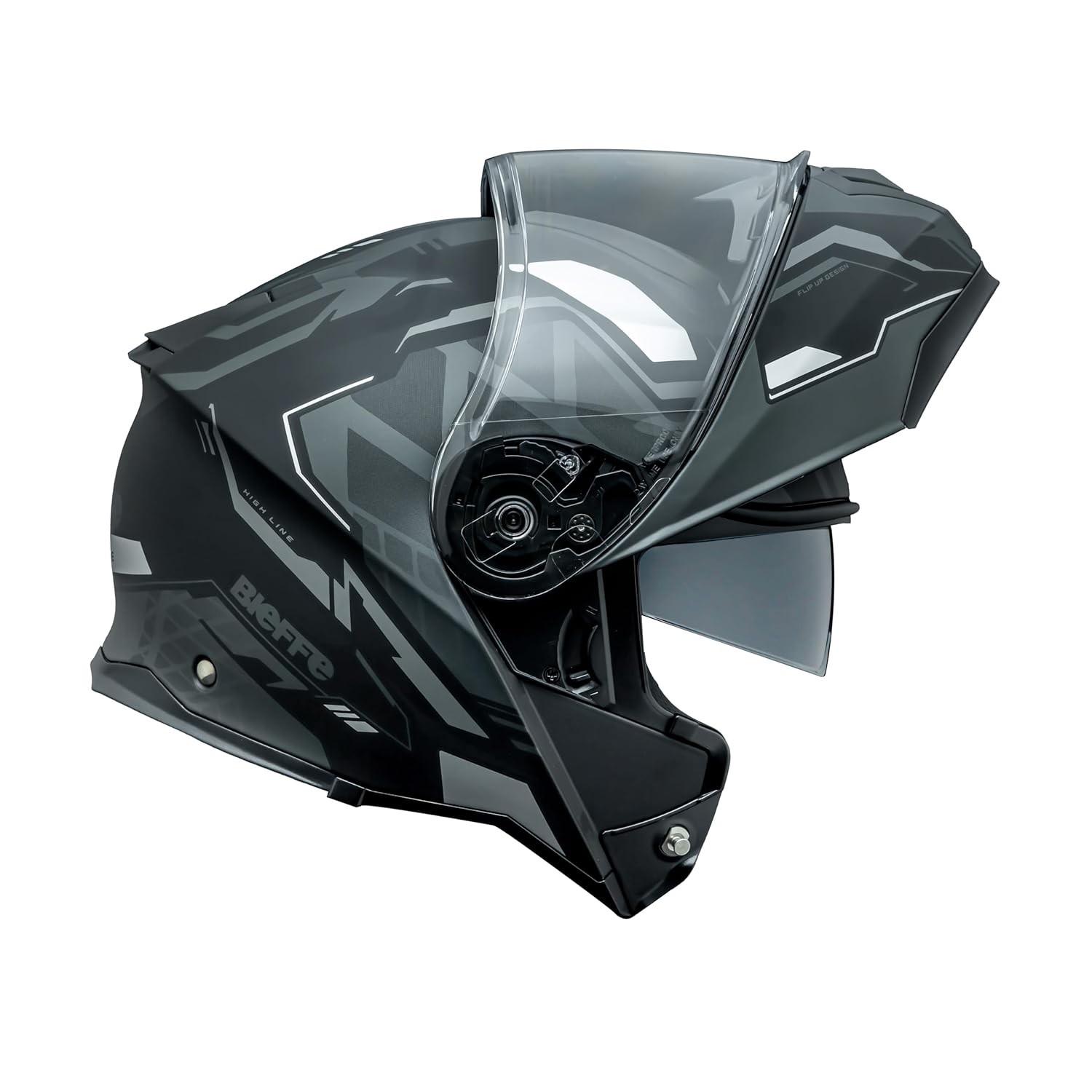 Capacete Bieffe B-Dynamic Attractie Flip-Up Preto Fosco c/ Óculos Interno