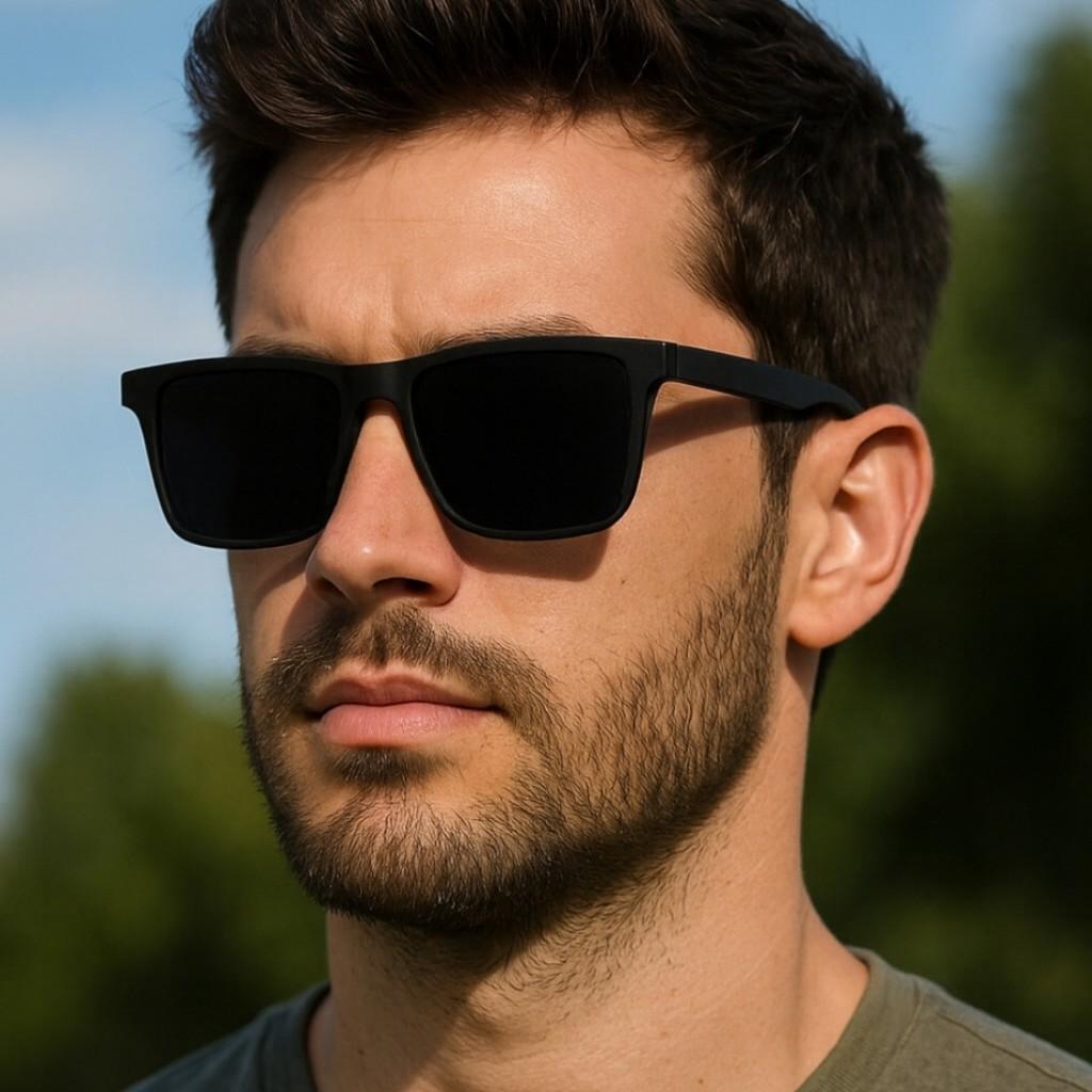 Óculos Napole Preto Fosco: Estilo e Proteção UV400