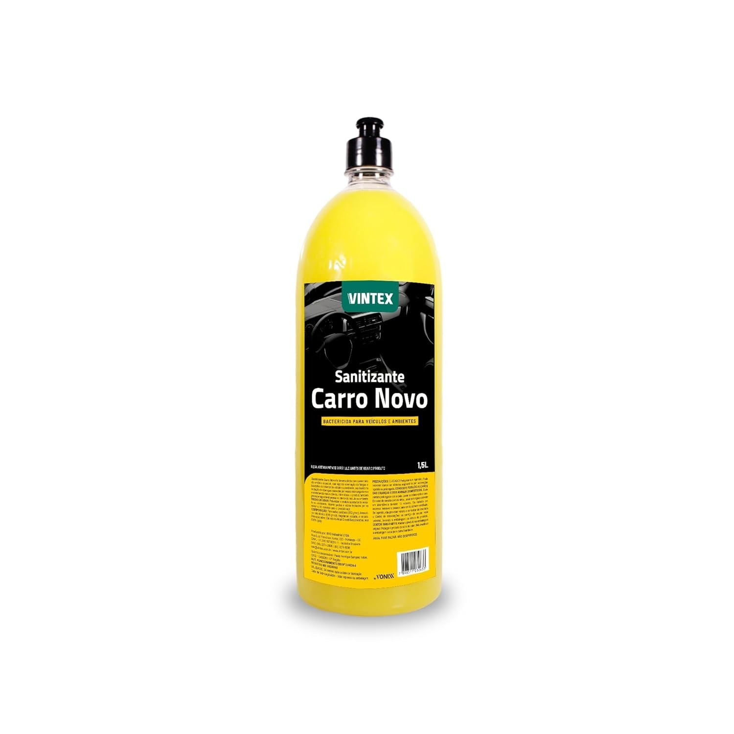 Sanitizante Carro Novo 1,5L: Elimine Odores e Bactérias com Aroma Fresco