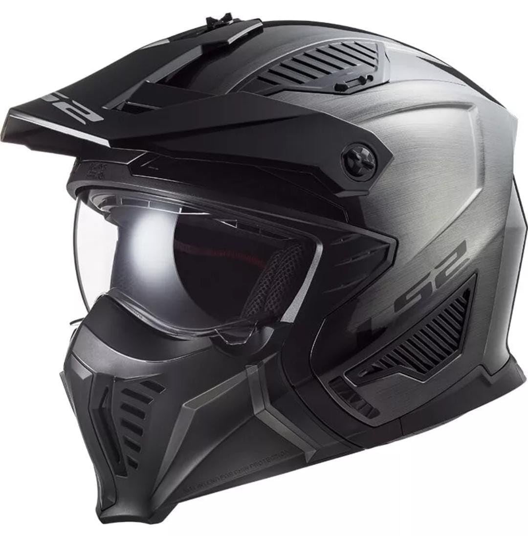 Capacete LS2 Off Road 606 Drifter Jeans Titanium com Óculos Interno - Segurança e Estilo