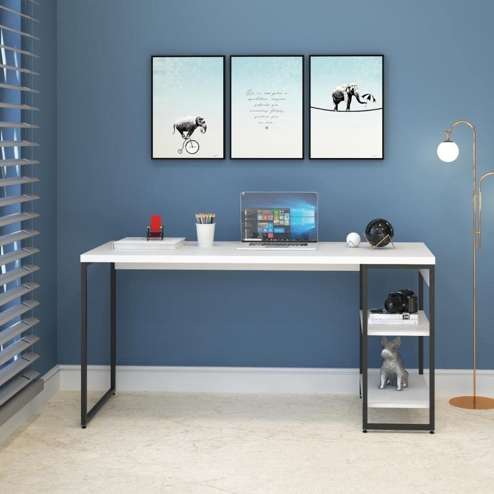 Escrivaninha com Estante Baixa 1,50m - Design Moderno e Funcional para Home Office